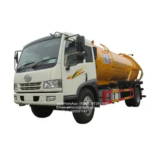 Faw Rechterhand Drive 8000l 10000l Riolering Drains Vloeibaar Afval Water Septic Tank Vacuüm Vrachtwagens Fabrikanten In China