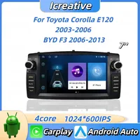 Autoradio Android pour Corolla E120 2003-2006, lecteur multimédia Carplay 7'', autoradio 2Din, navigation, aide au recul