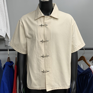 Camisa <span class=keywords><strong>de</strong></span> <span class=keywords><strong>Manga</strong></span> Corta con Cierre <span class=keywords><strong>de</strong></span> Bombero Personalizado Squirorkop, Camisa con Cuello Camisero y Botones <span class=keywords><strong>de</strong></span> Langosta, Diseño <span class=keywords><strong>de</strong></span> Moda Urbana - Product Image 2