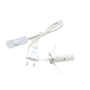 <span class=keywords><strong>HM</strong></span> <span class=keywords><strong>HM</strong></span>-007 2A 250V CE E14 Portalámparas AC IEC Cable para Electrodomésticos con Interruptor 303, 1.5m PVC y Cobre 2x0.5mm - Product Image 2