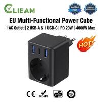 Clieam Grosir 4000W EU Power Cube, PD 20W Pengisi Daya Cepat Multi Plug Adapter Langsung dari Pabrik