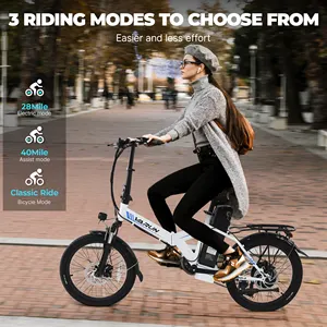 USA EU Stock 500W 20 Inch Folding Kid Ebike 48V 7.4AH Long Rang Foldable Electric Bike Cheap City Foldable E Bike