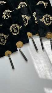 Invitation de <span class=keywords><strong>mariage</strong></span> minimaliste de luxe miroir doré acrylique velours daim Code QR Baptême Quinceanera Baby Shower Invitations en velours - Product Image 5