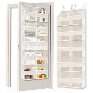 5 Tiers Extra Large Behind Door <b>Storage</b> of 10 Compartments 50 Lbs <b>Weight</b> Capacity Over the Door Organizer - Product Image 1