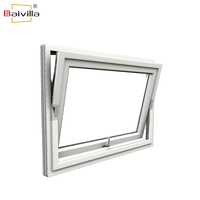 Nouveau système de fenêtre pivotante en verre UPVC fenêtres à pivot central horizontal en PVC