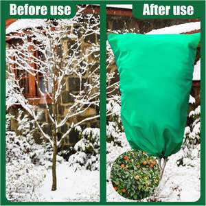 Sacs de protection pour plantes épaisses pour plantes d'extérieur avec cordon de serrage, couvertures anti-gel zippées pour sapin de Noël - Product Image 5