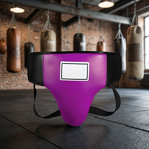 High Quality <b>Synthetic</b> <b>Leather</b> Adjustable Groin Guard Customizable Colors Logo Customizable Size OEM Boxing Protective Gear - Product Image 2