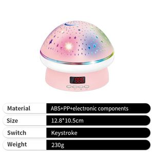 2025 Wholesale Moon Star Rotating <b>Projector</b> Lamp Bedroom Mushroom Starry Sky <b>Light</b> for Kids Gift - Product Image 2