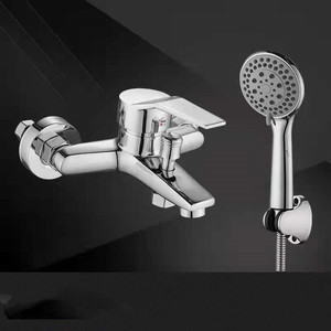 ชุดฝักบัวอาบน้ำติดผนังแบบโครเมียมสังกะสียอดนิยมจากโรงงานโดยตรง พร้อมชุดฝักบัวมือถือทันสมัย - Product Image 2