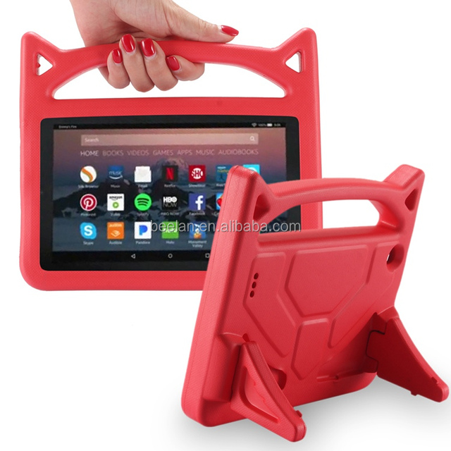2015/2017/2019 Popular Students Schools Shockproof Lightweight Fold Stand Tablet Case for Kindle Fire 7