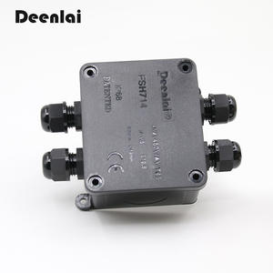 Deenlai FSH714 Caja de conexiones de 4 vías resistente <span class=keywords><strong>a</strong></span> la intemperie con terminales para la conexión de 3 polos Fase neutra y <span class=keywords><strong>cable</strong></span> de <span class=keywords><strong>tierra</strong></span> - Product Image 1