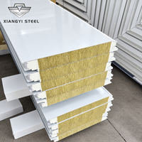Panneau sandwich en laine de roche ignifuge classe A avec bords scellés en PU, 50 mm-200 mm, pour salle blanche industrielle et entrepôt frigorifique, FM CE ISO