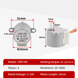 Kaihong-<span class=keywords><strong>Moteur</strong></span> <span class=keywords><strong>pas</strong></span> <span class=keywords><strong>à</strong></span> <span class=keywords><strong>pas</strong></span> <span class=keywords><strong>unipolaire</strong></span> 24mm, 4 phases, 5V, <span class=keywords><strong>12V</strong></span>, 24BYJ48 1/64, 20 Ohm, <span class=keywords><strong>à</strong></span> aimant permanent, pour ventilateur de sol - Product Image 2