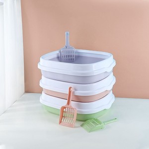 <b>Cat</b> <b>Litter</b> Box Rectangle ABS Plastic Open Type Small Medium Size For Adult <b>Cat</b> - Product Image 2