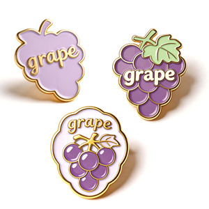 Fruit Theme Metal Pin Set Gold Plated Hard Enamel Zinc Alloy Collectible Art Irregular Shape Pins - Product Image 5