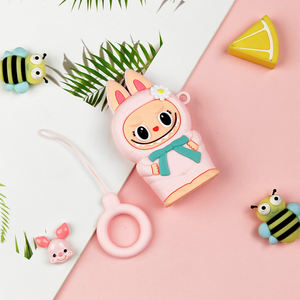 Bonita <span class=keywords><strong>funda</strong></span> protectora de silicona con dibujos animados para llave de coche con llavero, cubiertas de paquete completo para accesorios de llave Peugeot Premium - Product Image 3