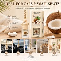 Luxe vloeibare 8ml hangende autoluchtverfrisser glazen fles houten dop parfum natuurlijke verdamping langdurige geurverspreider