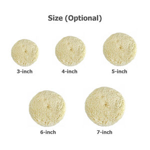 Tampone Lucidante in Lana a Doppia Faccia di Alta Qualità per Detailing Auto, 3-8 Pollici, Grana 3000, Bianco Naturale per la Cura dell'Auto - Product Image 5