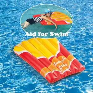 Fabrika özel sıcak satmak reklam şişme patates kızartması havuz şamandıra yaz çocuklar için eğlenceli yüzmek veya plaj oyuncakları