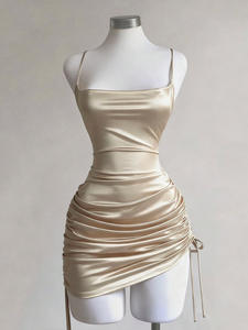 Nuovo Vestito Popolare con Canotta e Schiena Scoperta, <span class=keywords><strong>Abbigliamento</strong></span> <span class=keywords><strong>Sexy</strong></span> da <span class=keywords><strong>Donna</strong></span>, Squisito Design con Coulisse Laterale, Gonna Corta Aderente sui Fianchi - Product Image 5