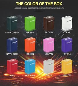 Y Y โรงงานผลิตตามสั่งกล่องเก็บของสำหรับแลกเปลี่ยนการ์ด TCG ขนาดใหญ่พิเศษ80+ 100ทรงสี่เหลี่ยมแข็งแรงทนทานบรรจุได้50ใบ - Product Image 5
