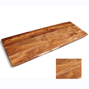 Mesa de madera maciza de alta calidad, losas de madera con borde vivo, bloque de carnicero para el hogar, encimera de madera - Product Image 1