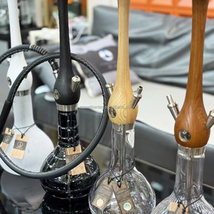 Wookah-Style Premium <b>Hookah</b> | Handcrafted Wooden <b>Hookah</b> with Sturdy Glass Base for Lounge and Home Enjoyment - Product Image 2