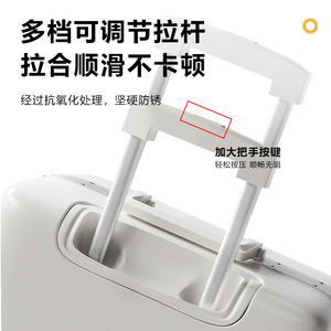 Front-opening Aluminum Frame 20-inch Carry-on Ultralight Compact <b>Suitcase</b> Spinner Wheel Lock Travel <b>Trolley</b> Case - Product Image 4