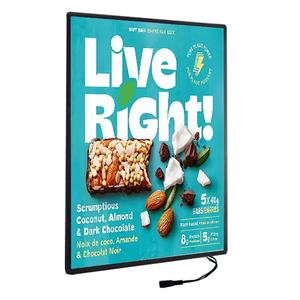 Tùy chỉnh <span class=keywords><strong>A1</strong></span>/A2/A3/A4 quảng cáo trong nhà dẫn ánh sáng hộp hình chữ nhật hình nhôm khung ảnh mỏng <span class=keywords><strong>lightbox</strong></span> ủ Kính - Product Image 1