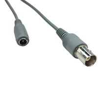 Câble de caméra personnalisé en usine, connecteur BNC, isolation PVC, conducteur en cuivre étamé 50 ohms, faisceau de câblage vidéo analogique CCTV 500 mm