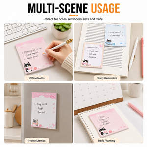 B5 Cute Cat Sticky Notes <b>Memo</b> <b>Pad</b> Grid Lined Adhesive Writing Note Paper For Office School Student Journal Decorative Stationery - Product Image 5