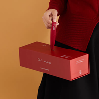 Emballage de boîte à tiroir coulissant rigide avec logo personnalisé pour boîte cadeau à dessert avec ruban