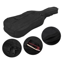 Sac de violoncelle en tissu Oxford étui de violoncelle double épaule sac à dos durable anti-poussière avec poches d'accessoires accessoire d'instrument à cordes