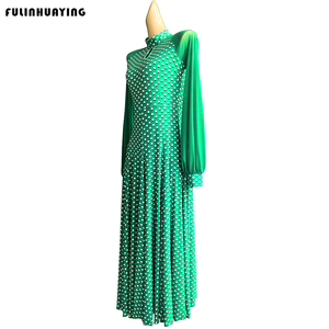 FLHY0543 Vestido de <span class=keywords><strong>Baile</strong></span> de Salón y Vals Moderno al por Mayor con Falda de Gran Vuelo y Manga Larga, Conjunto para Práctica y Actuación para Dama - En Stock - Product Image 2