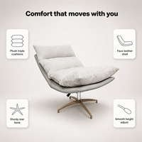 Fauteuil de détente moderne, hauteur réglable, durable, confortable, design écologique pour salon, chambre, bureau à domicile, salle à manger