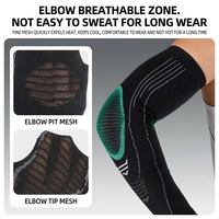 Manchon de compression tricoté pour bras, long, à pression graduée, antidérapant, élastique, pour le soutien et la protection des bras pendant l'entraînement et la récupération