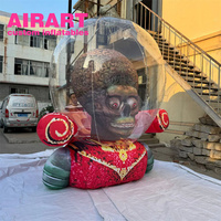 Personnages de dessins animés extraterrestres gonflables personnalisés pour publicités décoratives sur le thème du film