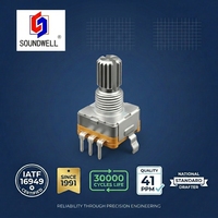 Encodeur Rotatif EC11 Compact 11mm 5 Broches 20 Impulsions Type Interrupteur Poussoir Axe 15mm pour Contrôle Audio Voiture et Appareils Domestiques Usine ODM