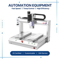 Machine de distribution de colle à 3 axes pour table de bureau avec panneau de boutons et boîtier de programmation pour travaux hors ligne