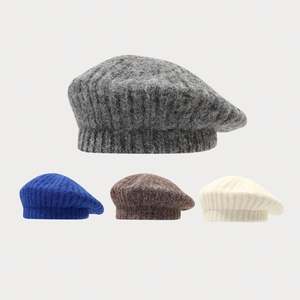 Béret Automne Hiver Femme Vintage Peintre Citrouille Laine Chaud Tendance Japonais - Product Image 2