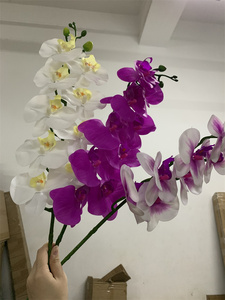 Orquídeas Artificiales de Alta Calidad con 9 Cabezas, Flores de Látex Suaves al Tacto, Orquídeas Phalaenopsis para Decoración Floral de Bodas - Product Image 2