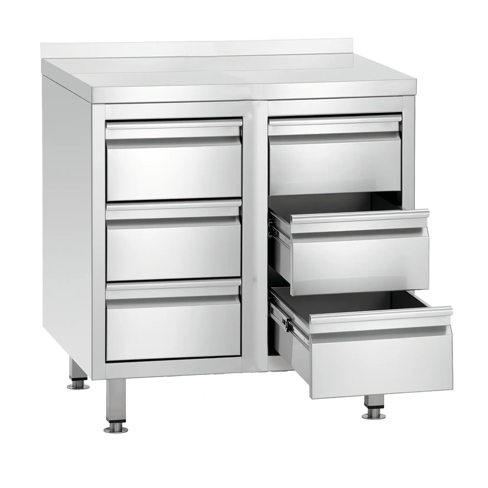 New Design Stainless steel kitchen cupboard drawers for restaurant