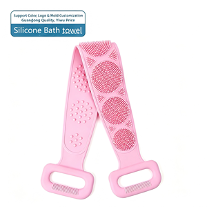 Extended Thickened Durable <b>Silicone</b> Double Sided Bath Exfoliating Back <b>Scrubber</b> Quickly Removes Dead Skin - Product Image 4