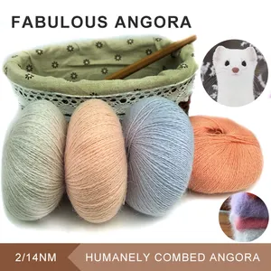 Bán buôn nóng bán Fancy sợi len mềm cashmere pha trộn sợi Crochet Đan Áo len