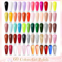 BORN PRETTY PRO Ensemble de Vernis Gel Boîte de 15ml Collection Sans Cruauté Sans Hema 60 Couleurs Ensemble de Vernis Gel pour Ongles Soak Off