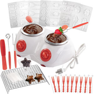 Fondeuse à chocolat <span class=keywords><strong>électrique</strong></span> professionnelle à double pot, chauffe-cire <span class=keywords><strong>électrique</strong></span> pour la maison et la cuisine, pour fromage et beurre - Product Image 5