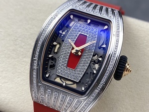 Montre mécanique automatique de luxe sertie de diamants, de qualité supérieure, avec cadran carré en saphir bleu, étanche, montre élégante - Product Image 5