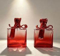 Flacon de recharge de parfum arabe du Moyen-Orient 30 ml, transparent, haut de gamme, rectangulaire, en verre sérigraphié, pour l'exportation