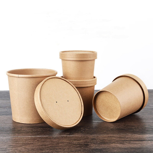 Nhà máy trực tiếp tùy chỉnh logo phân hủy sinh học giấy kraft Bát 500-1450ml Hộp Ăn Trưa chống rò rỉ cho súp salad sử dụng một lần - Product Image 6