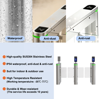 Portillon pivotant de contrôle d'accès, lecteur RFID IC biométrique intelligent pour la sécurité des piétons, barrière pivotante intelligente pour gymnase et parc d'attractions